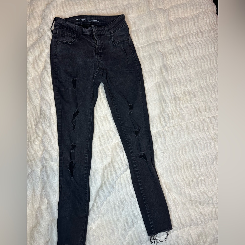 Old navy black denim skinny jeans